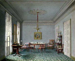 Drawing room Interior in the Palace in Stuttgart, Wurttemburg