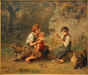 Shoemaker Boys Playing Cards