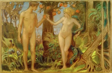 Adam and Eve by the Tree of Knowledge