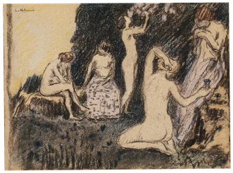 Landscape with Five Nude Women