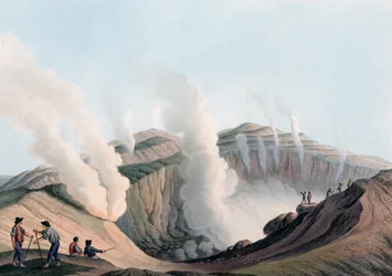 Crater on Vulcano Island in the Tyrrhenian Sea, Italy
