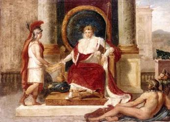 Napoleon delivers the Code of Laws to the Goddess Rome