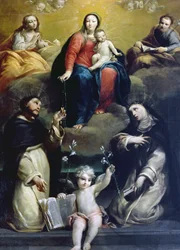 The Madonna of the Rosary with SS Dominic, Catherine, Mary Magdalene, and Joseph