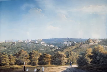 Capodimonte hill and villas along Ponti Rossi road