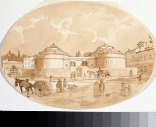View of Porta al Prato Square in Florence