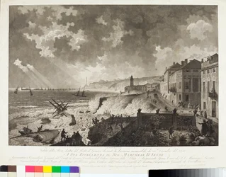 View of the harbour of Genoa during the Tempest of 25/12/1821