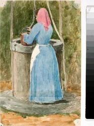 Woman of the People Drawing Water from the Well