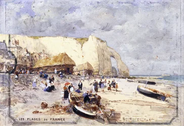 The Beach at Etretat