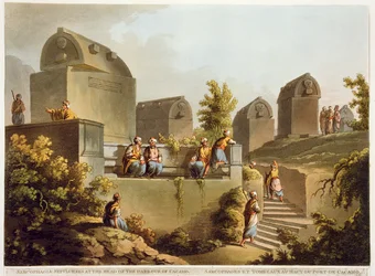 Sarcophagi and Sepulchres at the Head of the Harbour at Cacamo, from 