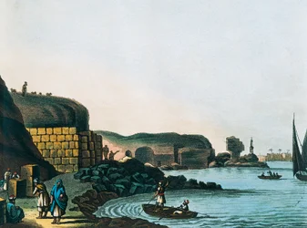 The Ruins of Ptolemy Library in Alexandria, by Luigi Mayer
