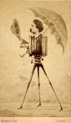 Caricature of photographer-camera
