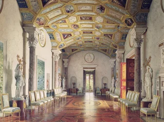 The Great Agate Hall in the Catherine Palace at Tsarskoye Selo, 1859