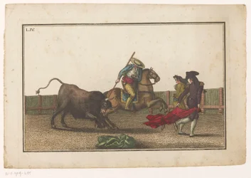 Picador Thrusts His Lance into a Bull (Coleccion de las principales suertes de una corrida de toros) (Verzameling van de belangrijkste manoeuvres bij het stierenvechten)