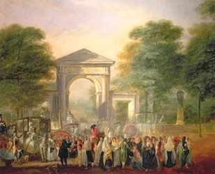 Avenue Before the Botanical Gardens in Madrid