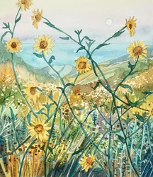 Sunny Wildflowers Ocean View