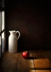 Apple and Pitcher Still Life