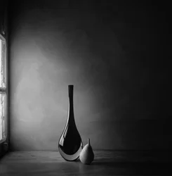 Elegant Vase and Pear