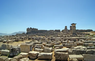View of the Excavations from the Agora, Xanthos, Turkey