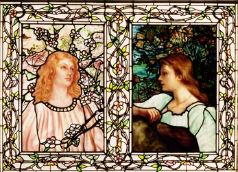 Spring and Autumn, manufactured by Tiffany Glass & Manufacturing Co., c.1892