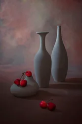 Elegant Cherry Still Life