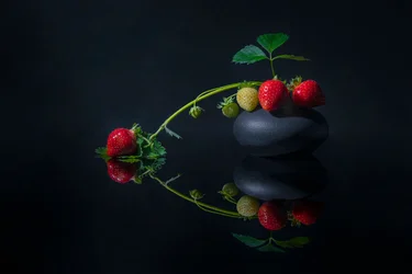 Elegant Dark Strawberries