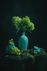 Moody Teal Still Life