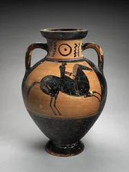 Black-figure Neck Amphora with Two Horsemen, 560-540 BC