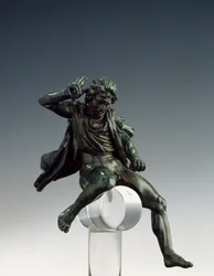 Greek art: “The Macedonian king Alexander the Great (356-323 BC) on horseback”. Bronze sculpture by Lysippos of Sicyon (395-305 BC), 4th century BC. Rome, National Museum of Villa Giulia, Italy