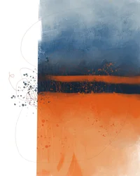 Abstract Blue Orange