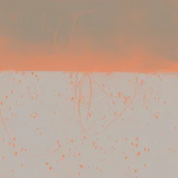Abstract Orange Horizon