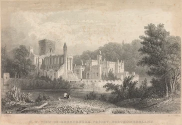 North West View of Brenckburn Priory, Northumberland