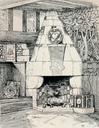 A Corner Fireplace, c.1895
