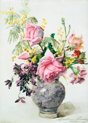 Vase of Roses, c. 1865-1928