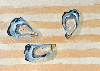 Coastal Oysters on Stripes