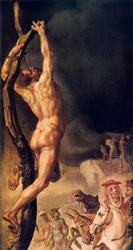 Calvary, detail from left side panel, 1545-1550