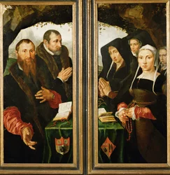 Two Altar Panels with Donors