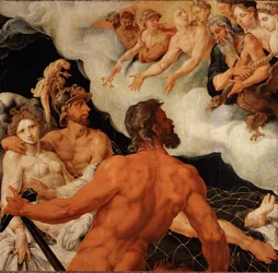 Vulcan Caught Venus and Mars in a Net and Shows Them to the Laughing Gods