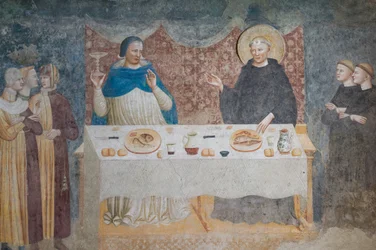 The Miracle of St Guido: the Blessed Abbot Turning Water into Wine before Gebeardo, the Archbishop of Ravenna, Refectory