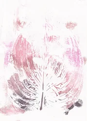 Pink Botanical Leaf