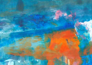 Vibrant Blue Orange Flow