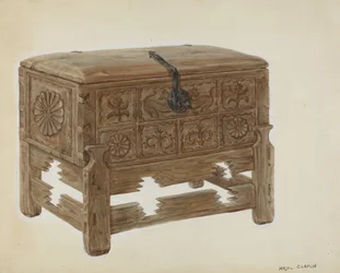 Casa en Mesita or Chest on Stand