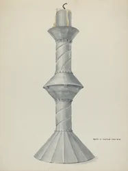Penitente Altar Candle Stick, c. 1937