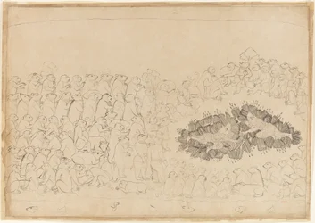 Rama and Lakshmana Overwhelmed by Arrows: Folio from the Siege of Lanka Series