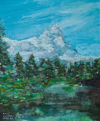 Mont Blanc or Monte Bianco from the Italian Side
