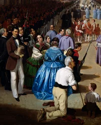 Procession of Corpus Christi in Seville in 1857 (detail)