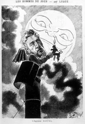 Cartoon of the Eiffel Engineer by Luque - The Cartoon of 19/03/1887