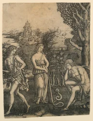 Serpent Speaking to a Young Man