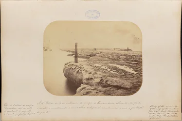 Study of the Interior Side of the Recife of Pernambuco looking North showing the Artificial Wall Built for Port Protection