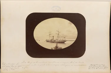 Recife of Pernambuco Showing the Steamship Pará of the National Line Inside the Port and a Foreign Steamship at the Outer Anchorage