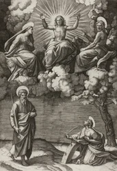 Christ, the Virgin, and Saint John the Baptist with Saints Paul and Catherine